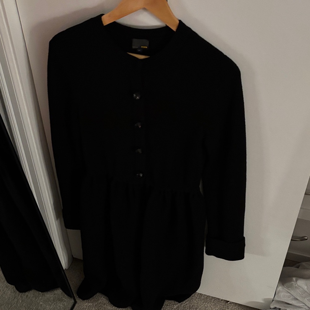 Fendi Black Long Cardigan